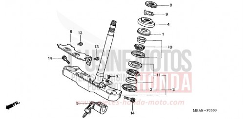 TIGE DE DIRECTION VT750C21 de 2001